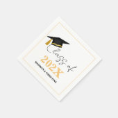 Modern Casual Script Twin Graduation Party Servet (Hoek)