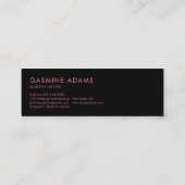 Modern Casual script voor zwart-wit en roze Mini Visitekaartje (Achterkant)