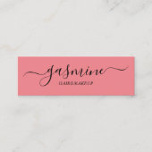 Modern Casual script voor zwart-wit en roze Mini Visitekaartje (Voorkant)