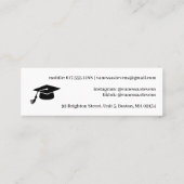 Modern Casual  Simple3 photos name card graduation Mini Visitekaartje (Achterkant)