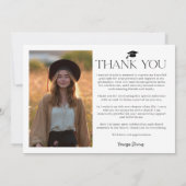 Modern Casual Simple Trendy 2 photos graduation Bedankkaart (Achterkant)