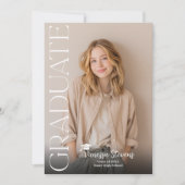 Modern Casual  Simple Trendy 6 photos graduation Aankondiging (Voorkant)