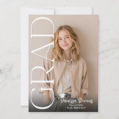 Modern Casual Simple Trendy 6 photos graduation Kaart (Voorkant)