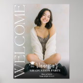 Modern Casual  Trendy photo graduation Welcome Poster (Voorkant)