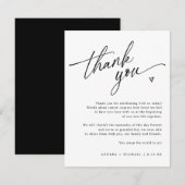 Modern Casual voetgangershandschrift Bedankkaart (Voorkant / Achterkant)