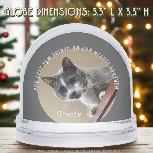 Modern Cat Memorial Remembrance Custom Pet Photos  Sneeuwbol