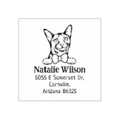 Modern Cat Return-adres Rubberstempel (Afrduk)