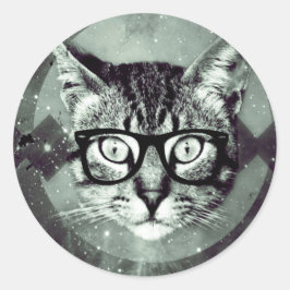 Modern Cat Ronde Sticker