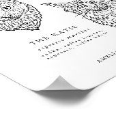 Modern Cat Signature Drinken Bruiloft Pet Bar Sign Poster (Hoek)