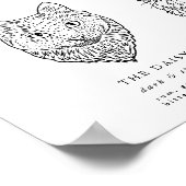 Modern Cat Signature Drinken Bruiloft Pet Bar Sign Poster (Hoek)