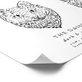 Modern Cat Signature Drinken Bruiloft Pet Bar Sign Poster (Hoek)