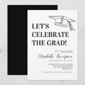 Modern Celebrate Afstuderen Eenvoudig Afstuderen Kaart (Voorkant / Achterkant)