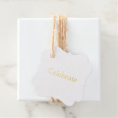 Modern Celebrate Goud  Bedankjes Labels (Met doos)