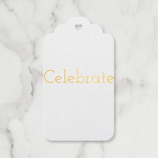 Modern Celebrate Goud Cadeaulabels (Voorkant)