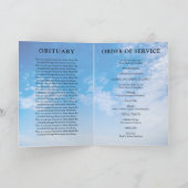 Modern Celebration Life Funeral Blue Sky-programma Programma (Binnen)