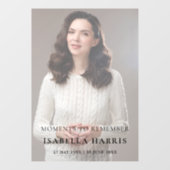 Modern Celebration of Life Large Photo Cling Raamsticker (Vel)