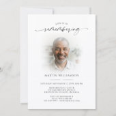 Modern Celebration of Life Memorial Funeral Photo Kaart (Achterkant)