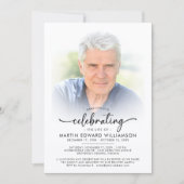 Modern Celebration of Life Memorial Funeral Photo Kaart (Voorkant)