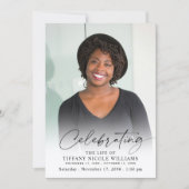Modern Celebration of Life Memorial Funeral Photo Kaart (Voorkant)