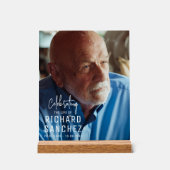 Modern Celebration Of Life Photo Funeral Memorial  Acryl Bord (Voorkant)