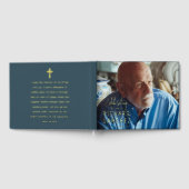 Modern Celebration Of Life Photo Funeral Memorial Gastenboek (Volledig)