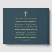 Modern Celebration Of Life Photo Funeral Memorial Gastenboek (Achterkant)