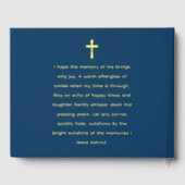 Modern Celebration Of Life Photo Funeral Memorial Gastenboek (Achterkant)