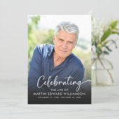 Modern Celebration of Life Photo Funeral Programmakaart (Staand voorkant)