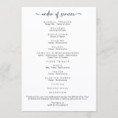 Modern Celebration of Life Photo Funeral Programmakaart (Achterkant)