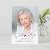 Modern Celebration of Life Photo Memorial Funeral Programmakaart (Staand voorkant)