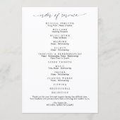 Modern Celebration of Life Photo Memorial Funeral Programmakaart (Achterkant)