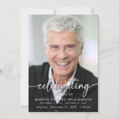 Modern Celebration of Life Photo Memorial Kaart (Voorkant)