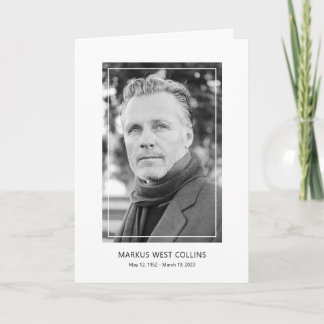 Modern Celebration Photo Memorial Programme Programma