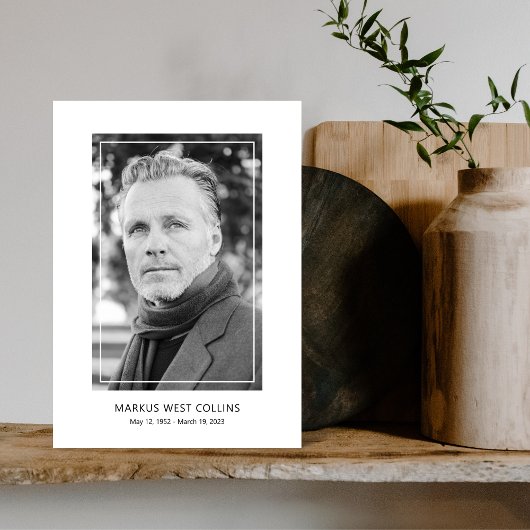 Modern Celebration Photo Memorial Programme Programma