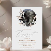 Modern Celestial Butterfly Engagement Party