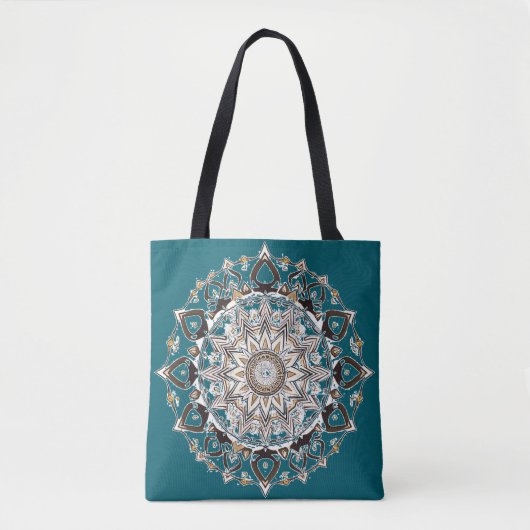 Modern Celestial Mandala Trendy Boho Spiritueel Tote Bag (Voorkant)