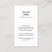 Modern Celestial Mindfulness Life Coach Sage Green Visitekaartje (Achterkant)