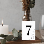Modern Celestial Minimalist Wedding Table Number Kaart