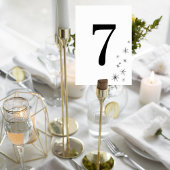 Modern Celestial Minimalist Wedding Table Number Kaart
