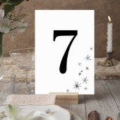 Modern Celestial Minimalist Wedding Table Number Kaart