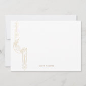 Modern Celestial Monogram Stationery Note Kaart Notitiekaartje (Voorkant)