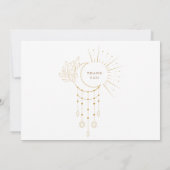 Modern Celestial Monogram Stationery Note Kaart Notitiekaartje (Achterkant)