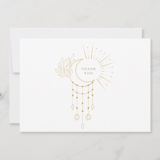 Modern Celestial Monogram Stationery Note Kaart Notitiekaartje (Achterkant)
