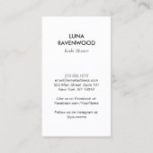 Modern Celestial Reiki Master Healer Soft Lavender Visitekaartje (Achterkant)