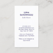 Modern Celestial Reiki Master Healing Hands Blue Visitekaartje (Achterkant)