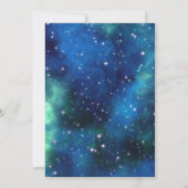 Modern Celestial Space Galaxy Baby shower Kaart (Achterkant)