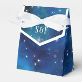 Modern Celestial Space Galaxy Bruiloft Bedankdoosjes (Voorkant Zijde)