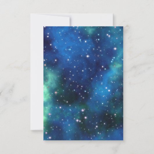 Modern Celestial Space Galaxy RSVP (Achterkant)