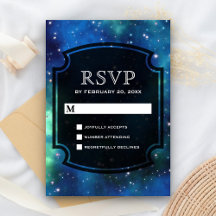 Modern Celestial Space Galaxy RSVP