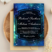 Modern Celestial Space Galaxy Wedding Kaart